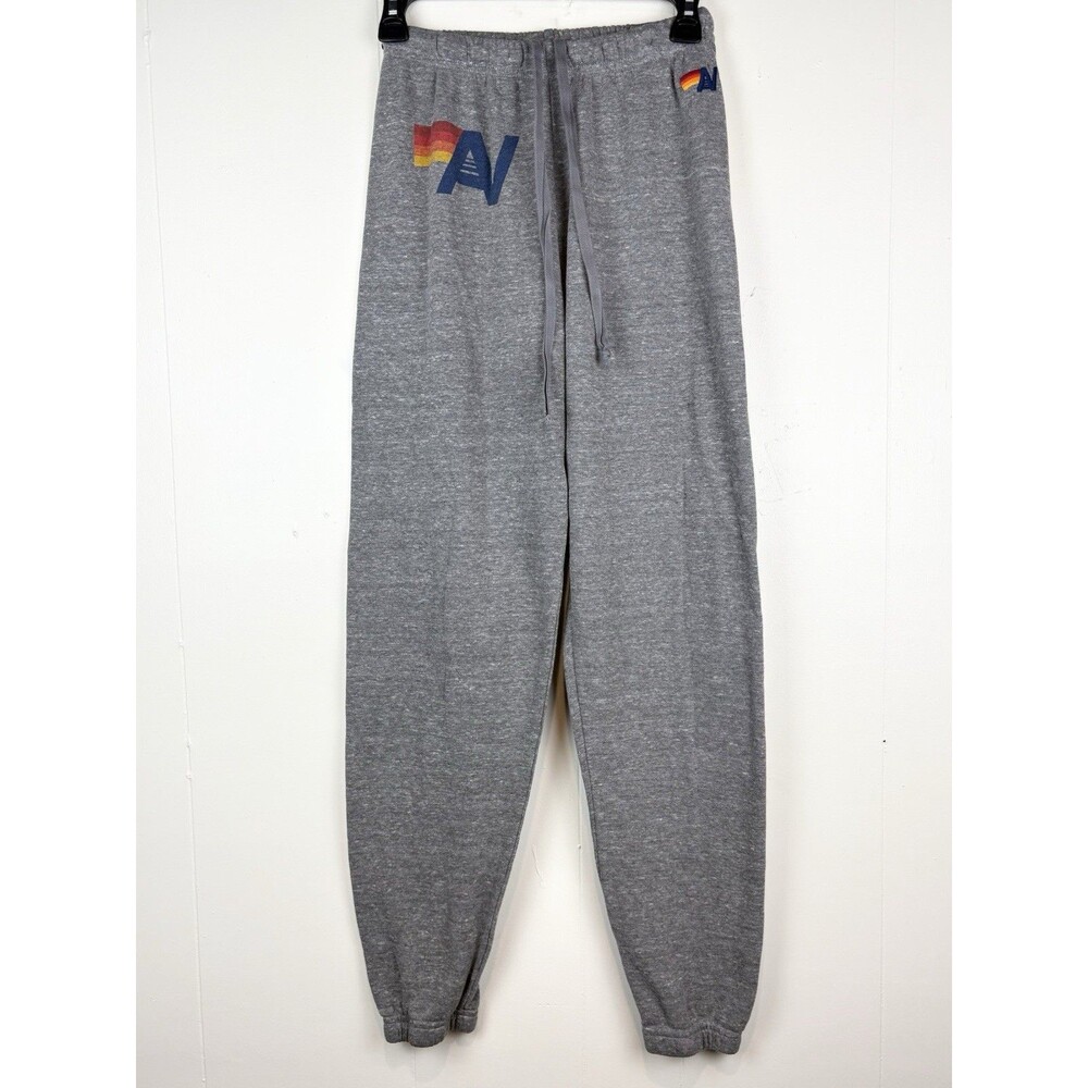 Aviator Nation Women's Logo Sweatpants Gray Slate Size XS Excellent Condition